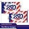 G128 2 Pack: USA 250th Anniversary Red Stripes Flag | 3x5 Ft | Double Sided Printed 150D Polyester | America 1776-2026 Patriotic Banner with Brass Grommets | Durable Indoor/Outdoor Celebration Flag